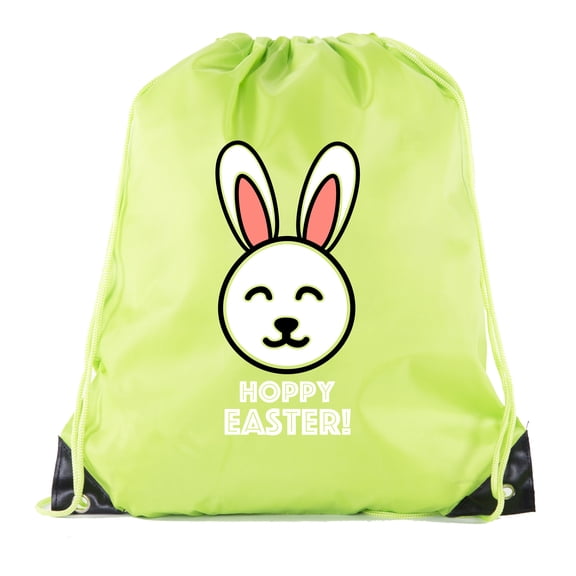 Easter Basket Bags, Bulk Drawstring Backpacks, Party Favor Goody Bags for Easter - Hoppy Easter
