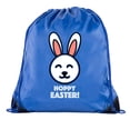 thumbnail image 1 of Easter Basket Bags, Bulk Drawstring Backpacks, Party Favor Goody Bags for Easter - Hoppy Easter, 1 of 2