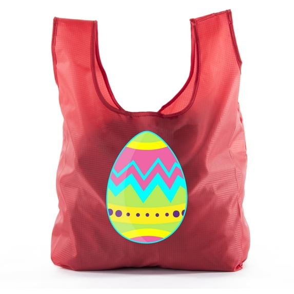 Easter Basket Bags, Bulk Reusable Grocery Bags, Easter Egg Hunt Tote Bags - Giant Egg