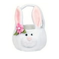 Easter Basket Easter Bunny Basket Green Cute Fluffy Bag With Foldable