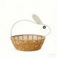 thumbnail image 1 of Easter Basket with Bunny Shape Handle, Empty Wicker Bunny Basket for Easter Eggs, Cute Organizing Basket Easter Decorations for Picnic Gift Packing Candy Storage Party Supplies Brown, 1 of 5