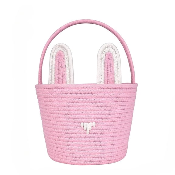 Easter Basket Bunny Soft Storage Buckets Empty Egg Cleave First Gifts Woven Baskets for Girls /Boy