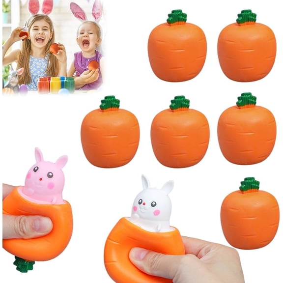 Easter Basket Essentials Carrot Bunny Gift, Pop Up Rabbit Carrot Decoration, Spring Holiday Basket Stuffer and Party Favor