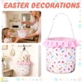 thumbnail image 1 of Easter Basket Floral Pattern Easter Basket with Ruffles, Cloth Storage Tote for Eggs & Decor, Easter Gift & Spring Home Decoration Multicolor, 1 of 8