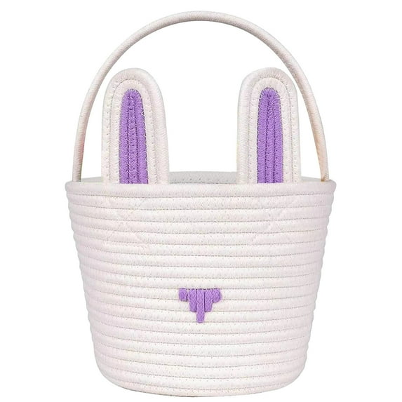 Easter Basket for Kids & Babies, Baby Easter Basket with Handle, Empty Bunny Egg Basket, Easter Baskets for Boys, Girls, Toddler, Babies, Infant Easter gifts basket Personalized