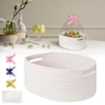 thumbnail image 1 of Easter Basket,Small Woven Basket With Gift Bags And Ribbons, Empty Gift Baskets, Shelf Storage, Small Cat Dog Pet Toy Boxes, 13”X 9”X 5.5”,BA, 1 of 9
