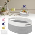 thumbnail image 1 of Easter Basket,Small Woven Basket With Gift Bags And Ribbons, Empty Gift Baskets, Shelf Storage, Small Cat Dog Pet Toy Boxes, 13”X 9”X 5.5”,HA, 1 of 9