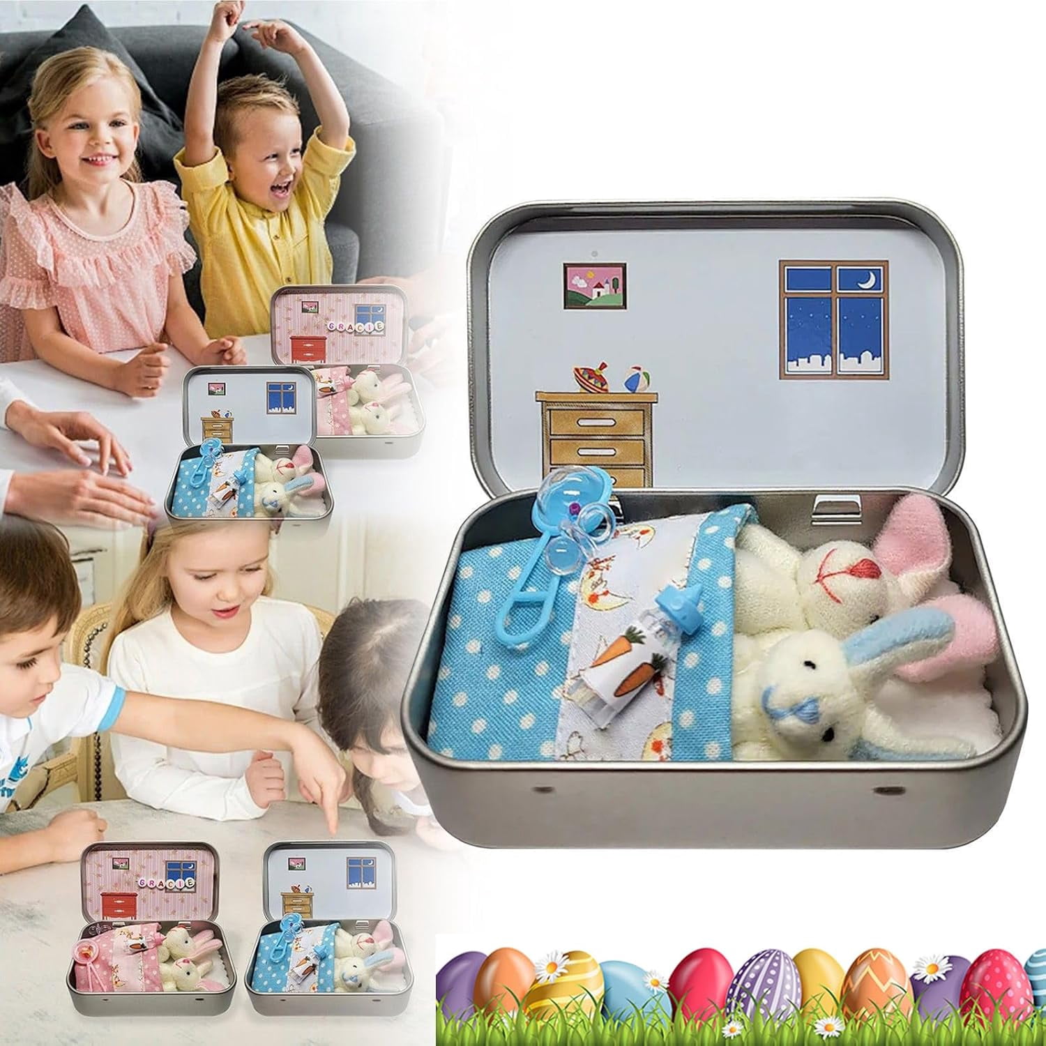 Easter Basket Stuffer, Little Pocket Bunny Decorative Boxes – Mini ...