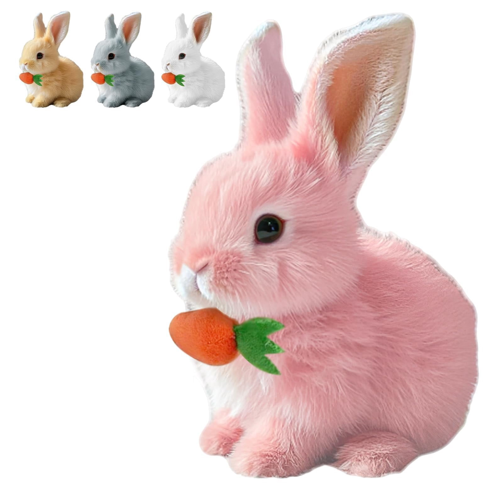 Easter Basket Stuffer Realistic Bunny Toy, 2026 New Bunny Toys, Interactive Educational Bunny , Handmade Hopping Bunny Toy