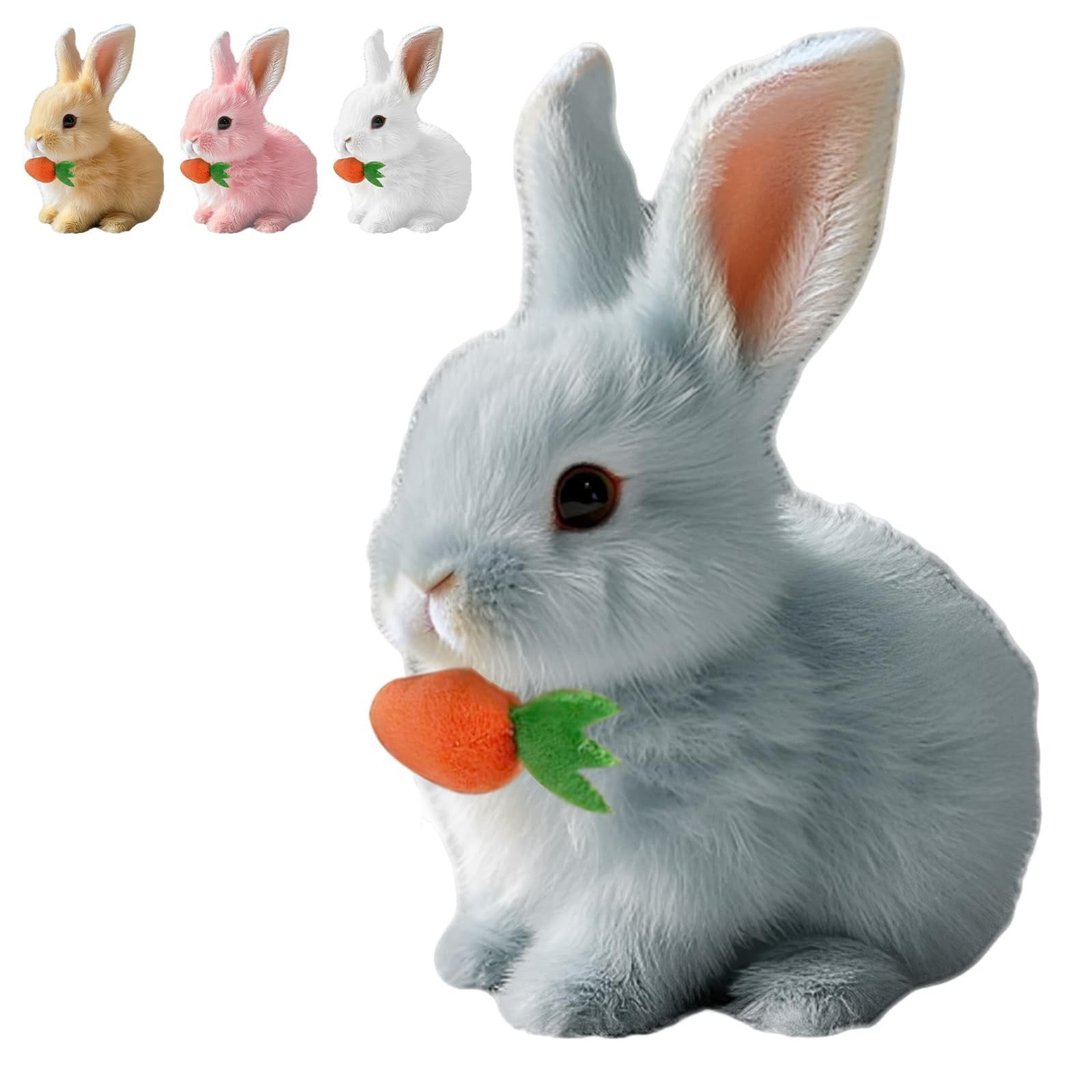 Easter Basket Stuffer Realistic Bunny Toy, 2026 New Bunny Toys, Interactive Educational Bunny , Handmade Hopping Bunny Toy