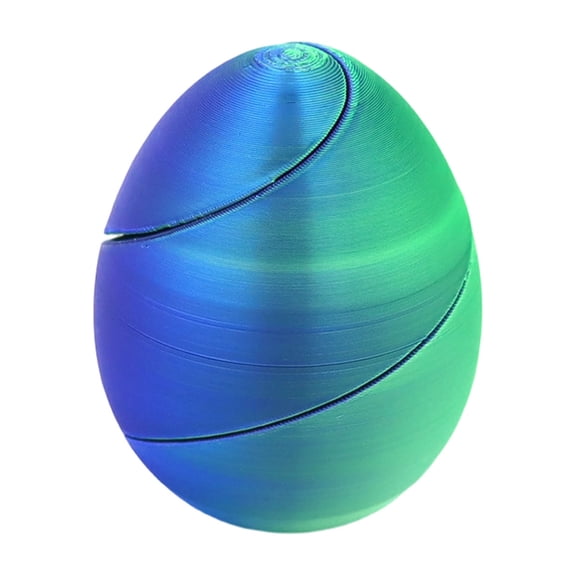 Easter Basket Stuffers, 3D Printed Spiral Egg Fidget Toy, Easter Eggs Gift, Easter Toy Egg Relax Anxiety Toy, for Easter Basket Stuffer Filler, Classroom Prize, Easter Party Favors, Blue