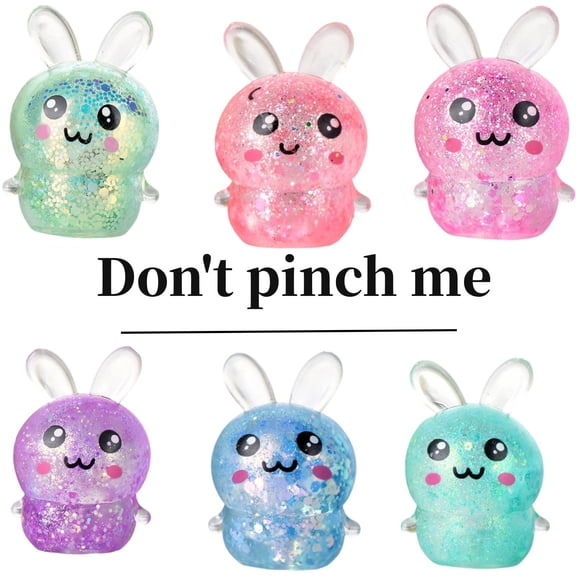 Easter Basket Stuffers,Easter Basket Essentials, Squishy Easter Bunny Stress Balls for All Ages,,Easter Toys Stress Relief Fidget Balls,Easter Party Favors ,Easter Basket Ideas Gifts