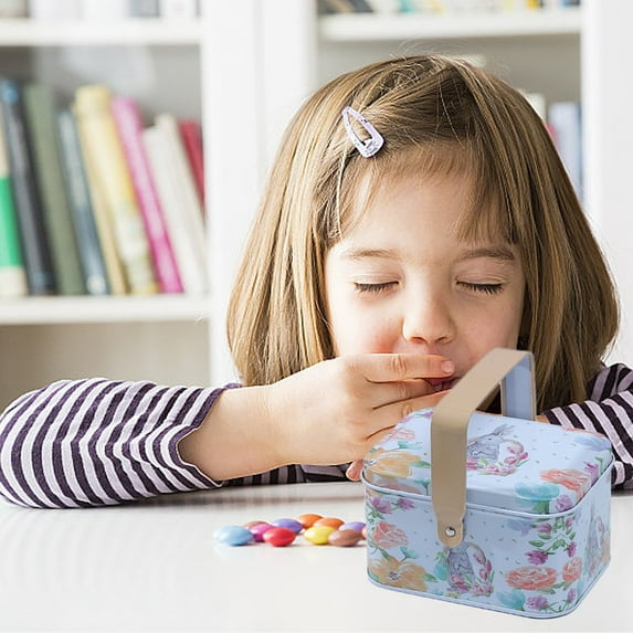 Easter Basket Stuffers Gift for Toddler Girl Boy,Christmas Tin Box - Portable Gift Packaging for Children's Snacks, Candy, and Easter Basket Stuffers