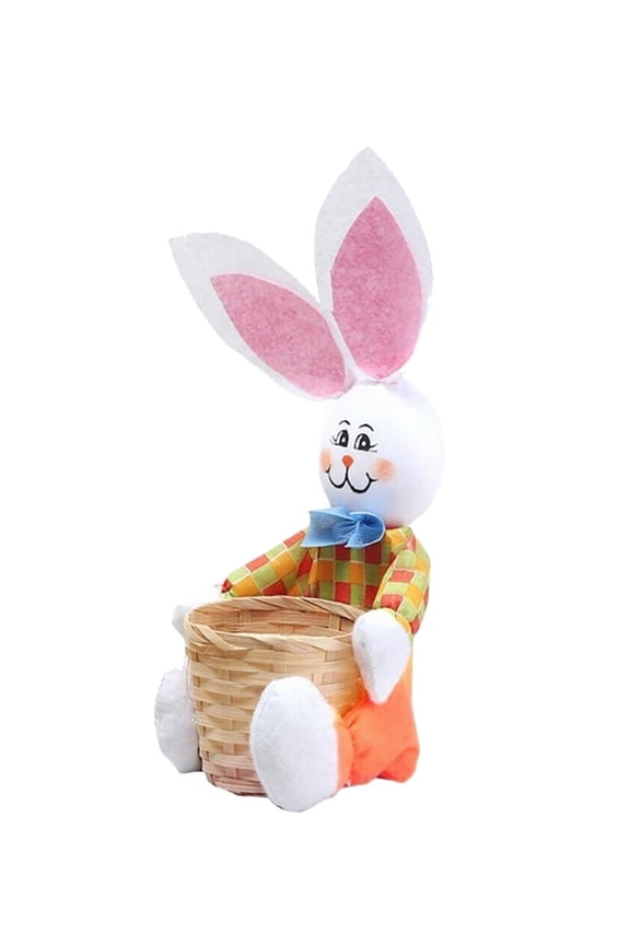 Easter Basket Stuffers Gift for Toddler Girl Boy,Easter Bunny Basket - Colorful Art Design for Kindergarten, Kids' Party, and Small Animal Decor