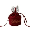 thumbnail image 1 of Easter Basket Stuffers Gift for Toddler Girl Boy,Easter Bunny Velvet Bag - Cute Ears Drawstring Bag for Candy, Toys, and Easter Decor, 1 of 1