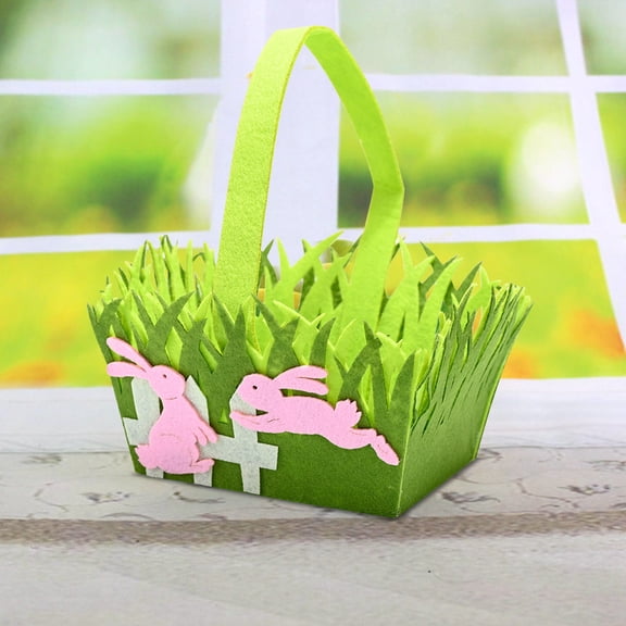 Easter Basket Stuffers Gift for Toddler Girl Boy,Portable Non-Woven Easter Basket - Easter Basket Fillers, Home Textile Storage, and Holiday Decor