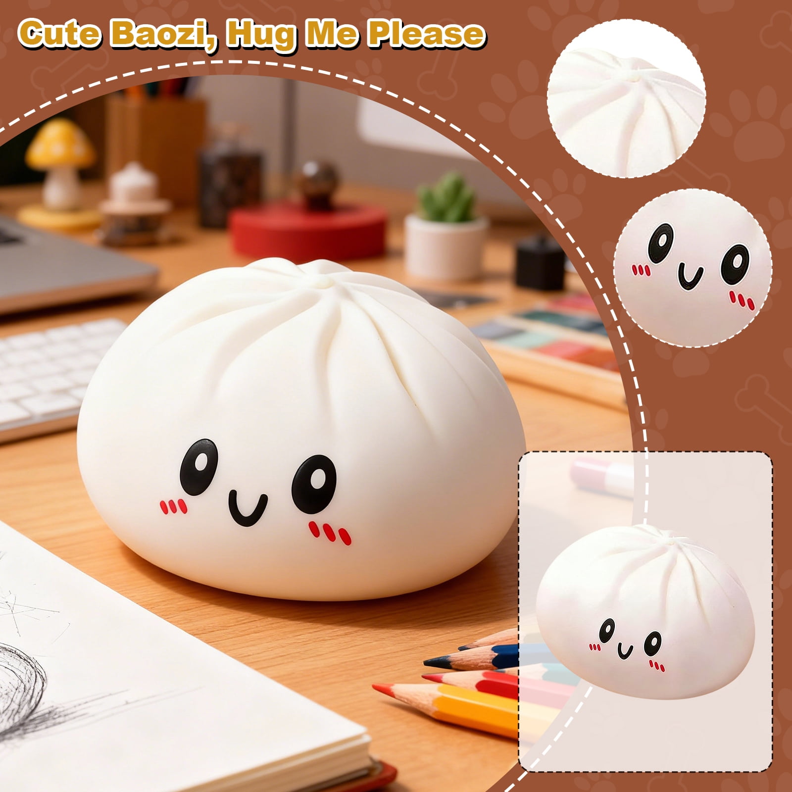 Easter Basket Stuffers, Squishy Dumpling Stress Balls for Adults ...