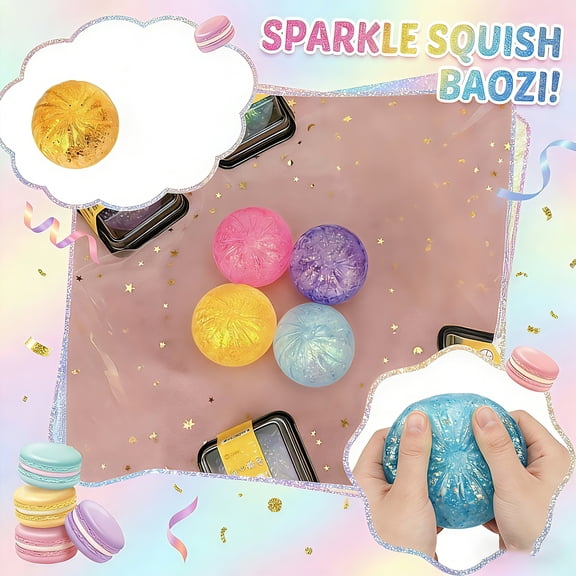 Easter Basket Stuffers, Squishy Dumpling Stress Balls for Adults, Easter Basket Stuffers, Easter Toys Stress Relief Fidget Balls, Easter Basket Ideas Gifts