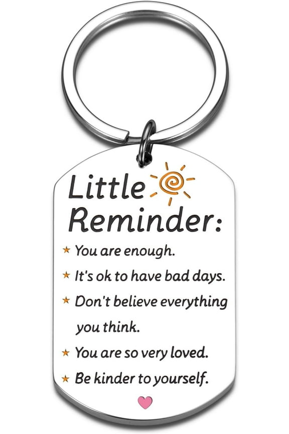 Easter Basket Stuffers for Teen Girls 16-18 Inspirational Little Reminder Keychain for Bestie Teenage Girls Daughter Son Mental Health Gifts Valentine's Day Birthday Gifts for Teen Boys Adults