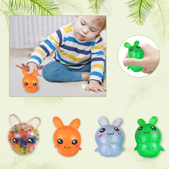Easter Basket Stuffers for Toddlers, Squeeze Stress Toys, 3X2 In, Light Blue, 1 Pc, Easter Stuffers for Student, Party Favors for Student, Water Beads, Holiday Basket Additions