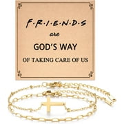 ESUNARTY Easter Basket Stuffers for Women, Easter Gifts for Women, Cross Bracelet for Women, Religious Gifts for Women, Christian Gifts for Women Friend Family Teenage