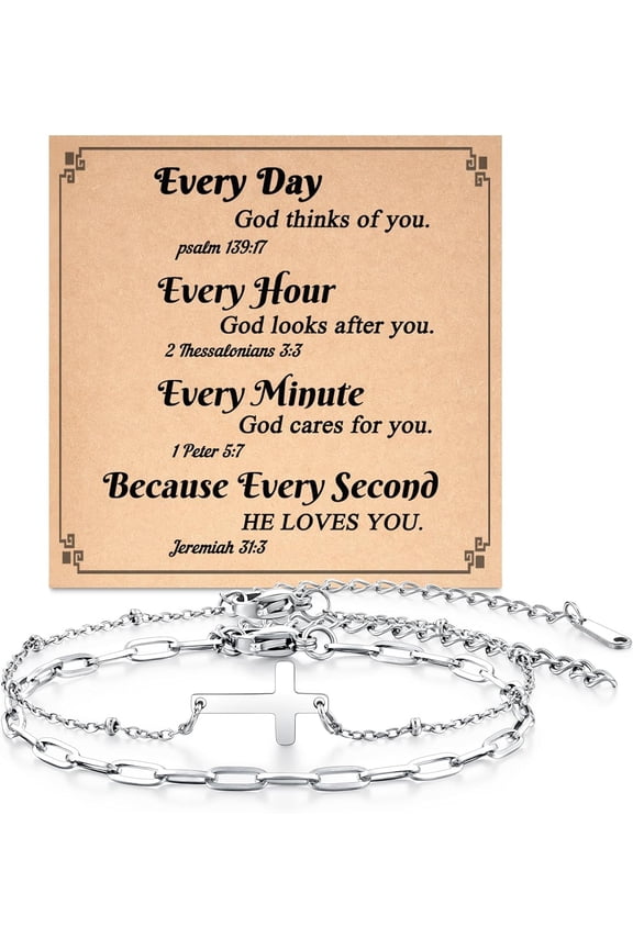 Easter Basket Stuffers for Women, Easter Gifts for Women, Cross Bracelet for Women, Religious Gifts for Women, Christian Gifts for Women Friend Family Teenage