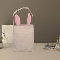 Easter Basket Tote | Easter Bunny Bags With Handle | Rabbit Easter Basket For Egg Hunting Candy And Gifts Carry Bucket,Plastic