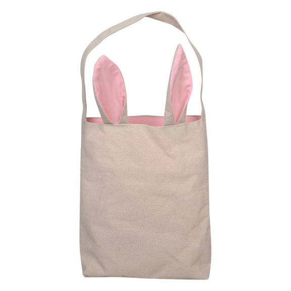 Easter Basket Tote | Easter Bunny Bags With Handle | Rabbit Easter Basket For Egg Hunting Candy And Gifts Carry Bucket