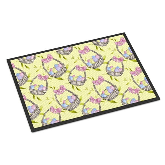 Easter Basket and Eggs Doormat 18x27