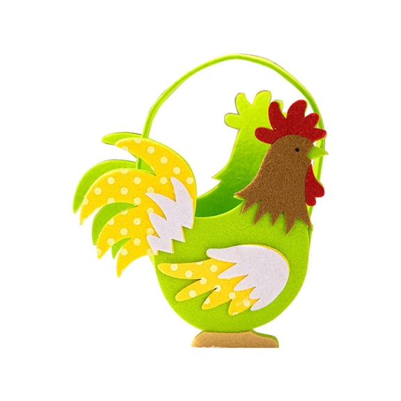 Easter Basket for Boys and Girls, Handheld Nonwoven Chicken Rooster Bag, Perfect for Holiday Gift Storage, Room Decor, and Outdoor Activities