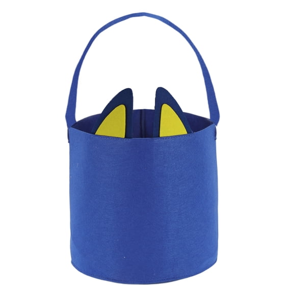 Easter Basket with Handles for Kids, Happy Easter Gift for Easter Egg Hunts Decorations Candy Gifts Storage (blue)