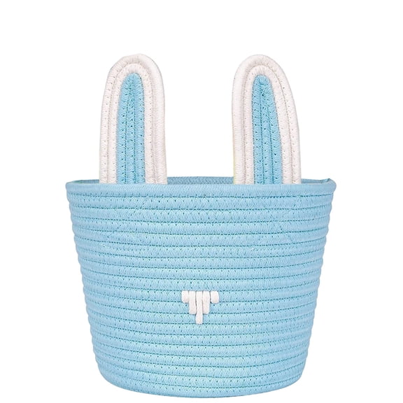 Easter Baskets For Kids Empty With Handle – Handwoven Cotton Rope Design, Individual Box Packaging, 2024 Seasonal Holiday Basket