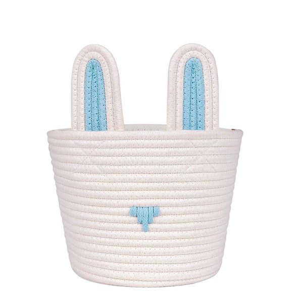 Easter Baskets For Kids Empty With Handle – Handwoven Cotton Rope Design, Individual Box Packaging, 2024 Seasonal Holiday Basket