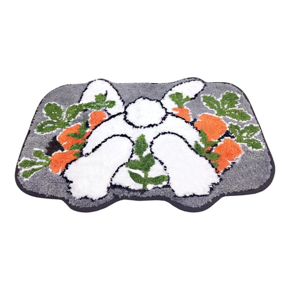 Easter Bathroom Rugs Non Slip Bath Mat Small Bunny Farmhouse Easter Decor for Bathroom Cute Holiday Home Decorations for The House Spring Housewarming Gift