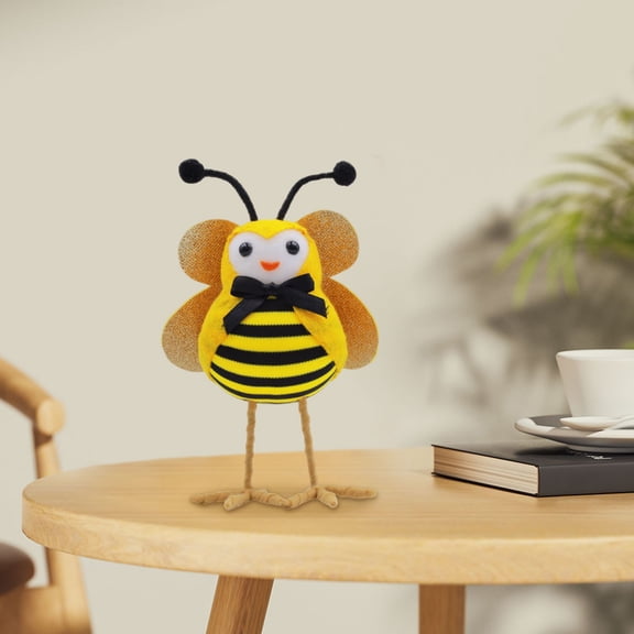 Easter Bee Tabletop Figurine, 8.3 Inch Creatives Dwarf Doll, Easter Decorations for Home, Spring Table Ornaments for Theme Party or Basket Stuffers Filler(B)