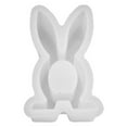 Easter Big Ear Hollowed Out Rabbit Silicone Mould Decorative Ornaments