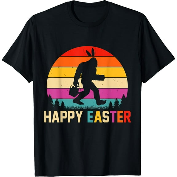Easter Bigfoot Bunny Vintage Retro FunnyT-Shirt