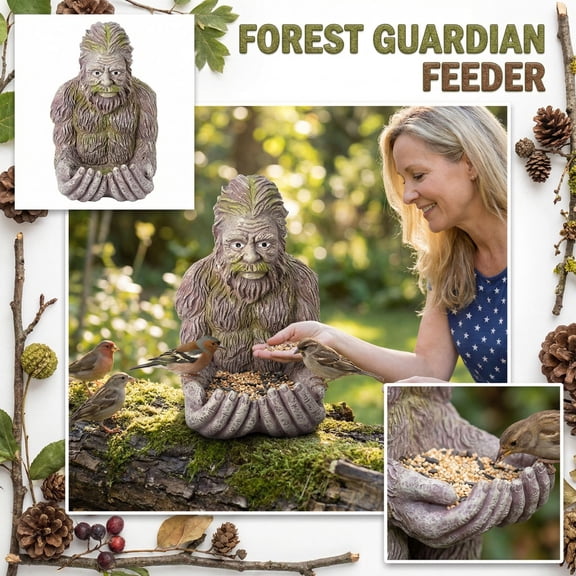 Easter Bigfoot Decor Outdoor Bird Feeder - Whimsical Decoration - Statue Bird Feeders for Outdoors - Easter Gifts for K*ids Women Men Mom Dad,5.9in