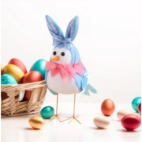 Easter Bird Decoration, Easter Decorative Birds, Easter Bird Desktop Decoration, Easter Decoration for the Home Easter Gift (Blue)
