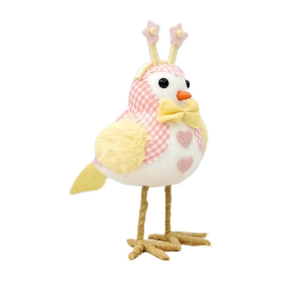 Easter Bird Plush Figurines Cute Chick Doll, Soft Stuffed Animal Bird Shaped Decor for Tiered Tray and Tabletop, Spring Home Decor Ornaments and Seasonal Desktop Decoration
