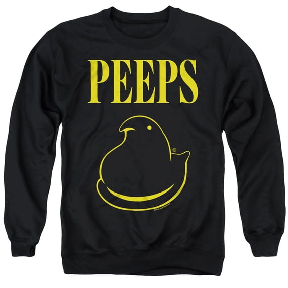 Easter Black and Yellow Unisex Adult Crewneck Sweatshirt, Black, X-Large
