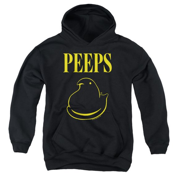 Easter Black and Yellow Youth Kids Boy/Girls Pull-Over Hoodie, Black, Medium