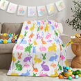 thumbnail image 1 of Easter Blanket Easter Bunny Flannel Throw Blankets for Kids for Women Easter Rabbit Decorations Blanket for Bed, Sofa,Couch,Travel Blanket 50 x 60 inch, 1 of 6