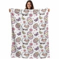 thumbnail image 1 of Easter Blanket Soft Cozy Warm Throw Blanket for Couch, Plush Fuzzy Flannel Fleece Blankets for Sofa, Cute Cartoon Sheep Chick Eggs Flowers Butterfly Bed Blankets Lightweight Gifts for Women, 40"x50", 1 of 9