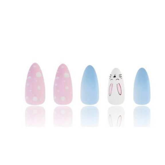 Easter Blue Bunny Acrylic Nails - Cute Rabbit Design, Spring Party Ready