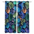 thumbnail image 1 of Easter Blue Eggs Blackout Curtains for Bedroom Living Room Darkening Curtains 54 Inch Long Spring Floral Polka Dot Black Short Curtain for Small Window Treatment Insulated Grommet Drapes 52"x54"x2, 1 of 9