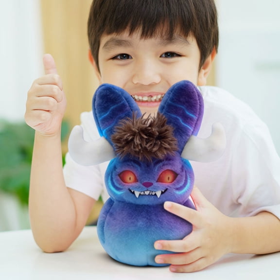 Easter Blue Rabbit Large 7.8" Plush Pillow, Easter Stuffed Animals Plushies Doll Collectibles Gifts for Fans