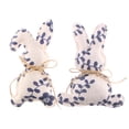 thumbnail image 1 of Easter Blue & White Porcelain Style Fabric Bunny Figurines - Chinese Style Rabbit Ornaments, Festive Holiday Party Layout Supplies for Home & Tabletop, 1 of 6