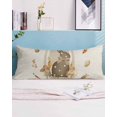 thumbnail image 1 of Easter Body Pillow Case Cover - Microfiber Bed Throw Pillow Covers, Vintage Country Bunny Eggs Bow Beige Stripe Plant Decorative Lumbar Pillow Cover with Envelope Closure for Sofa/Travel 20"x54", 1 of 6