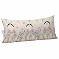 thumbnail image 1 of Easter Body Pillow Covers 20"x54", Country Spring Rabbit Feet Eggs Botanical Flowers Soft Brushed Microfiber Breathable Throw Pillow Covers, Decorative Pillowcase with Zipper for Couch Sofa Bedroom, 1 of 9